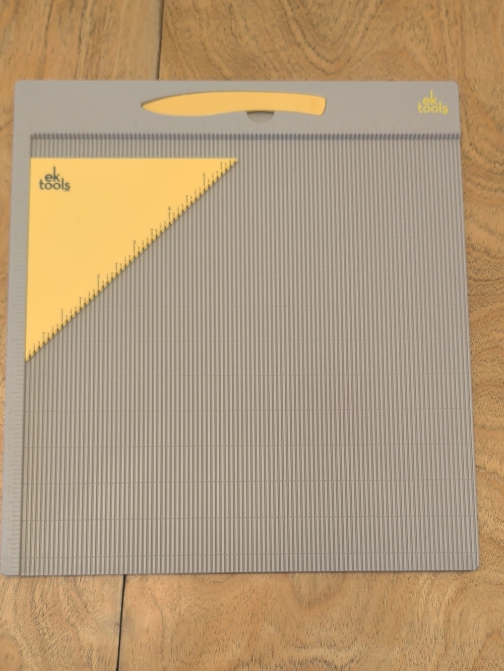 EK Tools 12x12 Scoring Board with Corner Ruler - Gray & Yellow